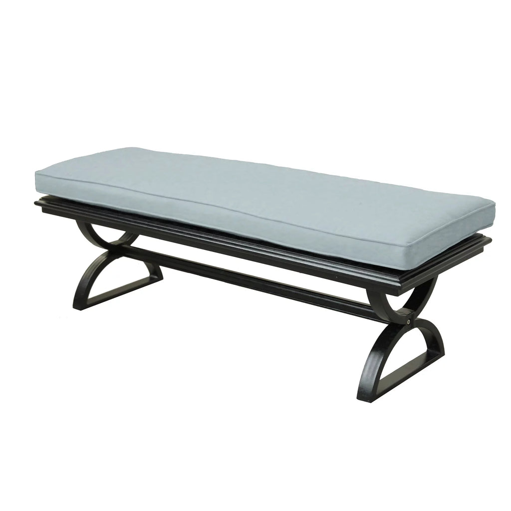 Aluminum Outdoor Dining Bench with Cushion O52287