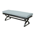Aluminum Outdoor Dining Bench with Cushion O52287