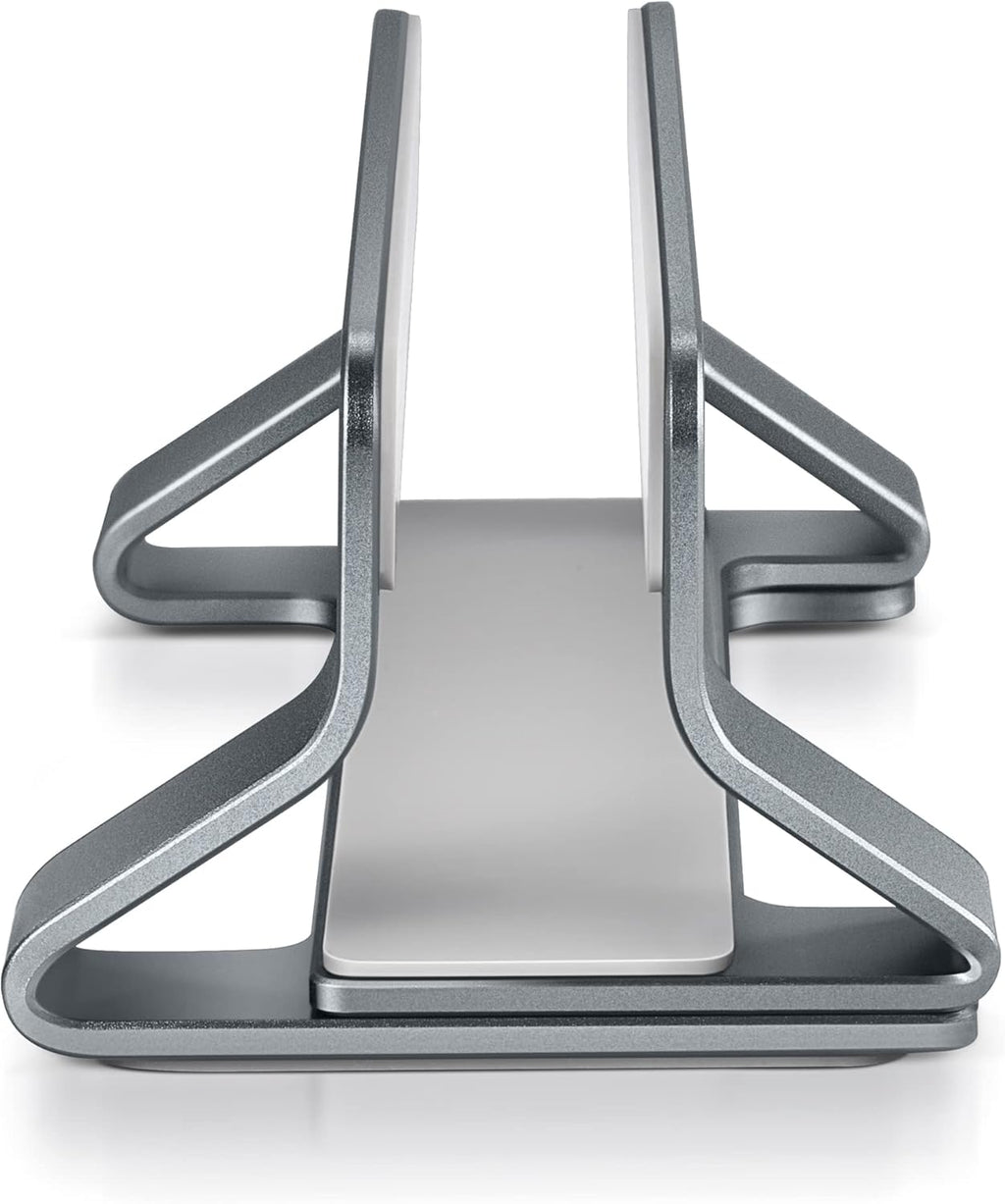 Vertical Laptop Stand Dock Holder, Adjustable Width, Aluminum Alloy, Pack of 2 O49265