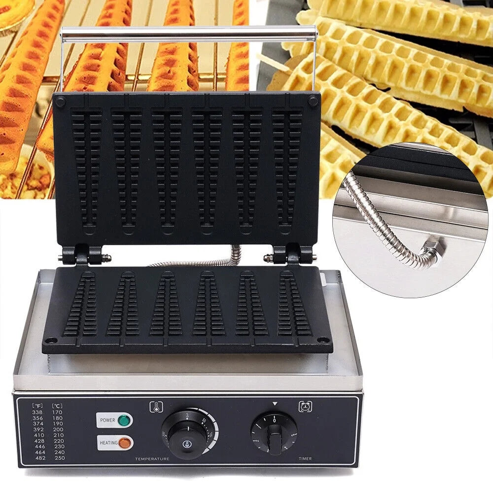 6pcs Non-stick Electric Stick Waffle Maker Machine V346483