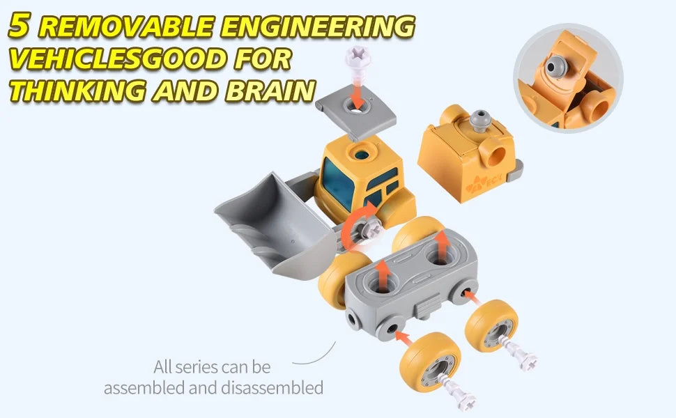 5 in 1 Take Apart Dinosaur Robot Building Toys V69295