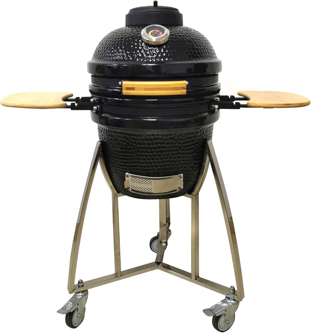 24 Kamado Ceramic Grill with Stainless Steel Cart P767