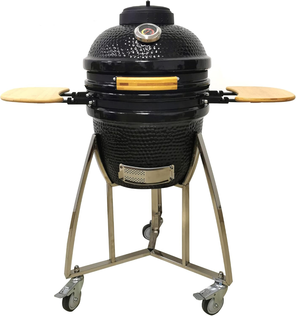 24 Kamado Ceramic Grill with Stainless Steel Cart P767