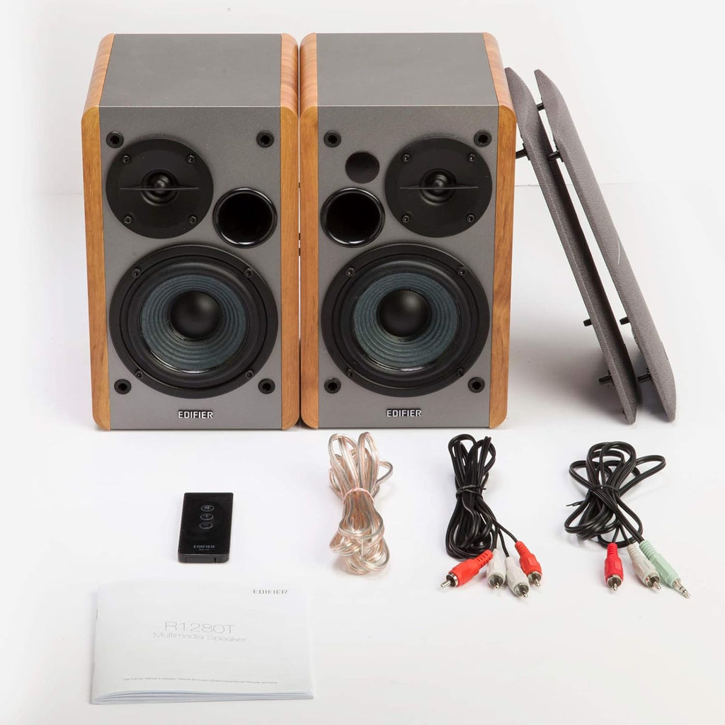 Powered Bookshelf Speakers - 2.0 Active Near Field Monitors - Wooden Enclosure - 42 Watts RMS X2937