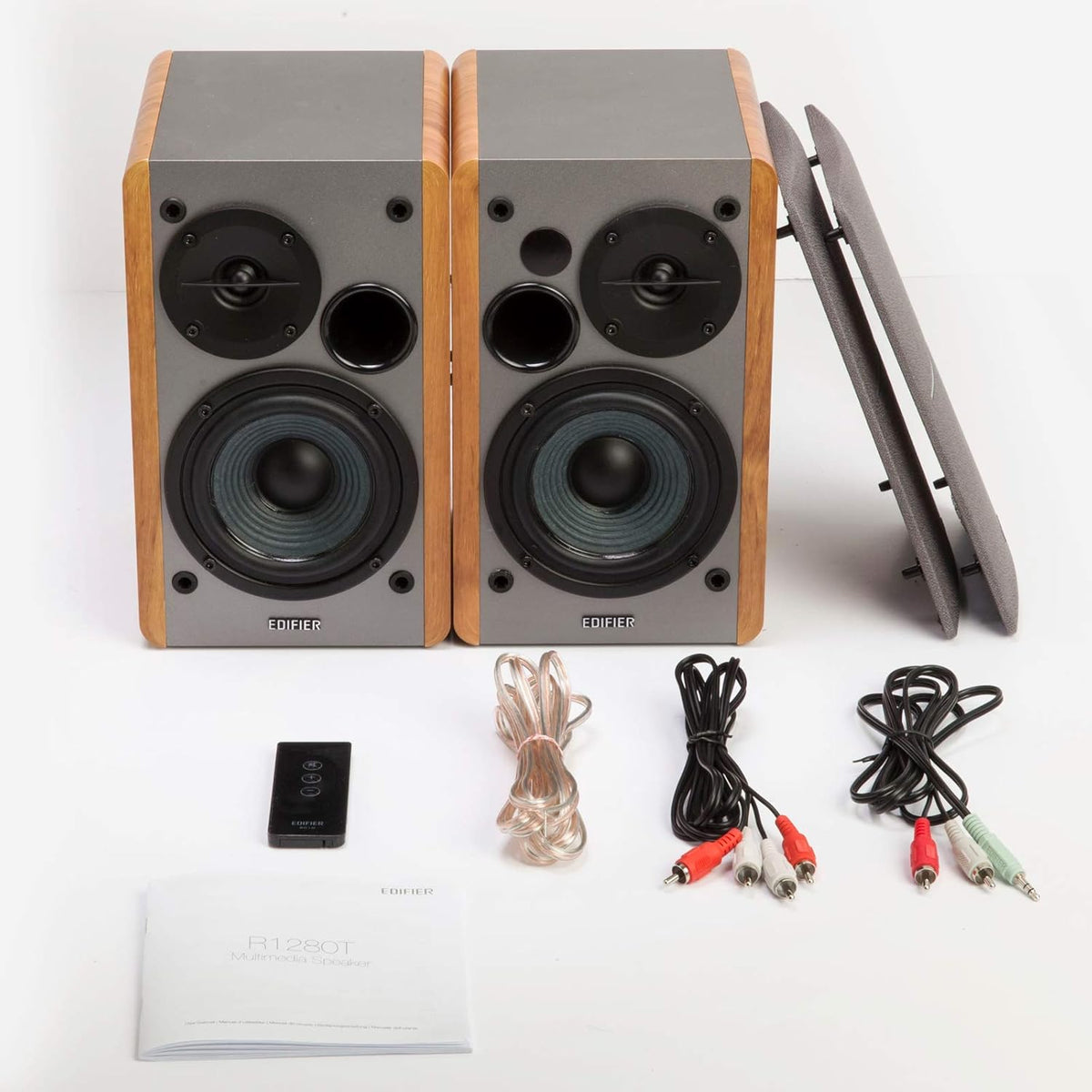 Powered Bookshelf Speakers - 2.0 Active Near Field Monitors - Wooden Enclosure - 42 Watts RMS X2937