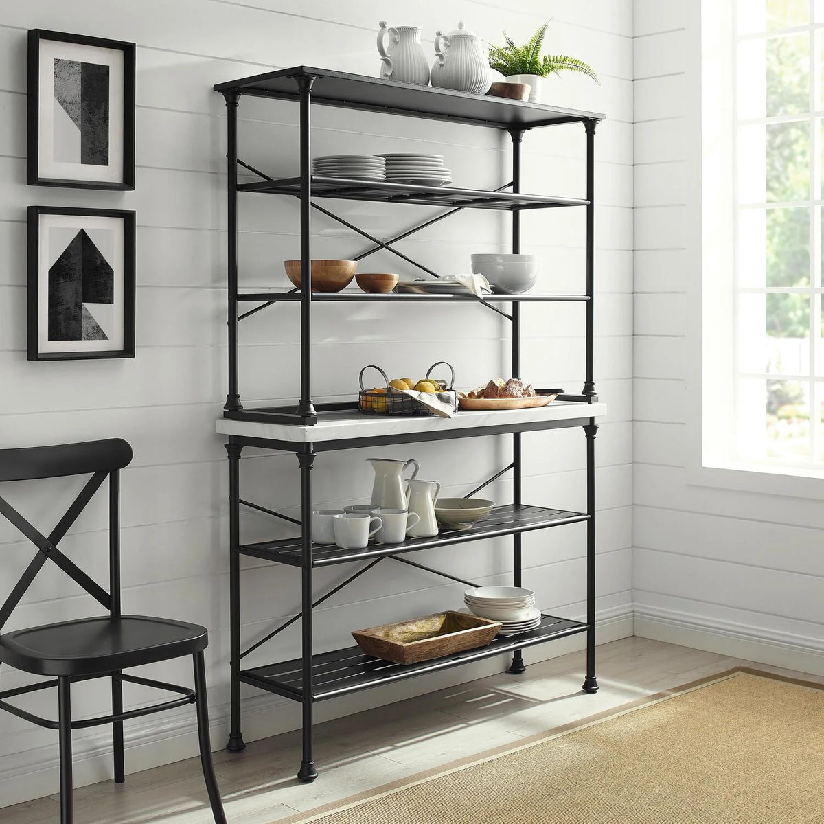Matte Black Baker's Rack F799