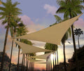Beige 24' x 24' x 24' Triangle Sun Shade Sail A43615