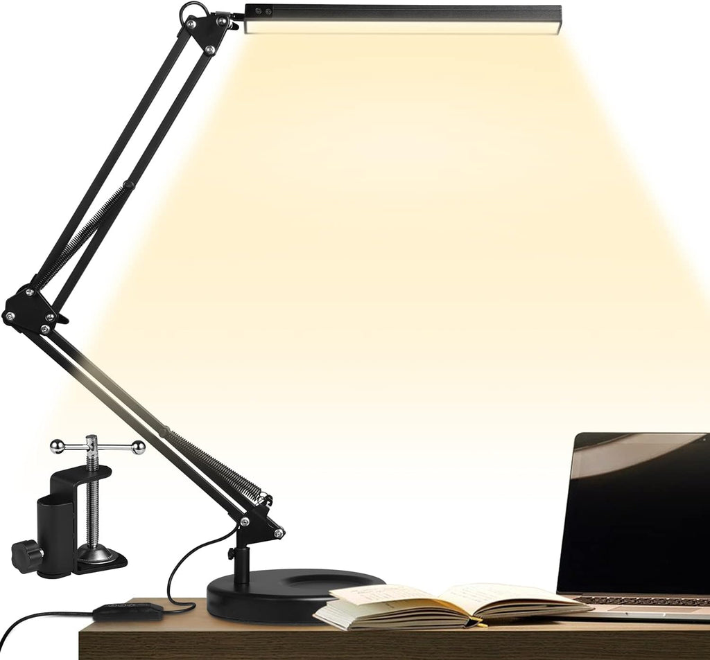 LED Desk Lamp with Clamp and Round Base E20802