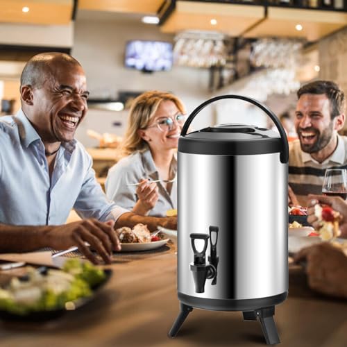 Stainless Steel Insulated Beverage Dispenser 2.64 Gallon 8 Liter A791737