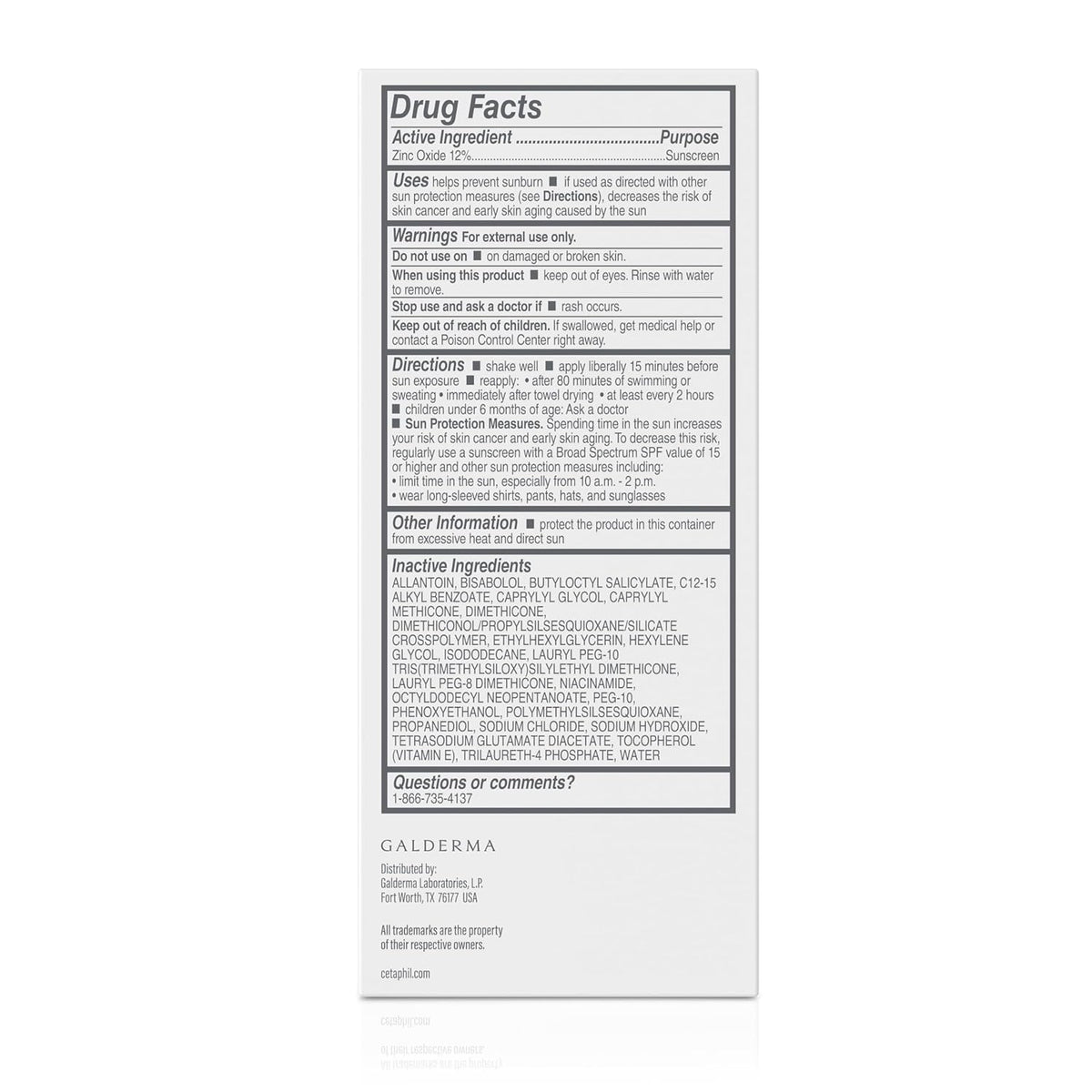 Unscented 100% Mineral Liquid Sunscreen SPF 50 with Zinc Oxide, 1.7 Fl Oz B856