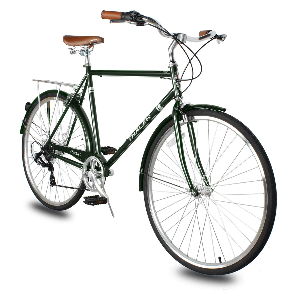 Men's 21 Speed Matte Black Steel Frame Hybrid City Bike O49013