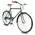 Men's 21 Speed Matte Black Steel Frame Hybrid City Bike O49013