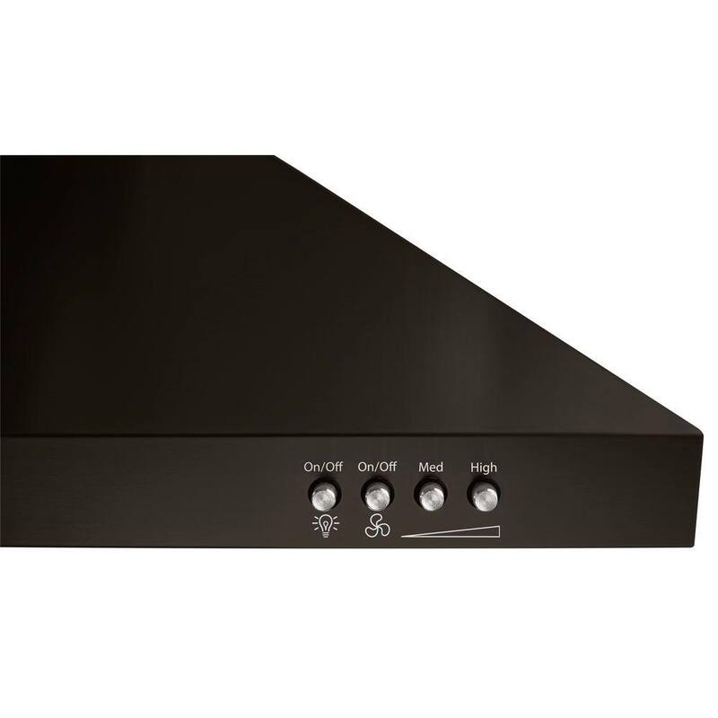 Black Stainless Wall Mount Range Hood C439405