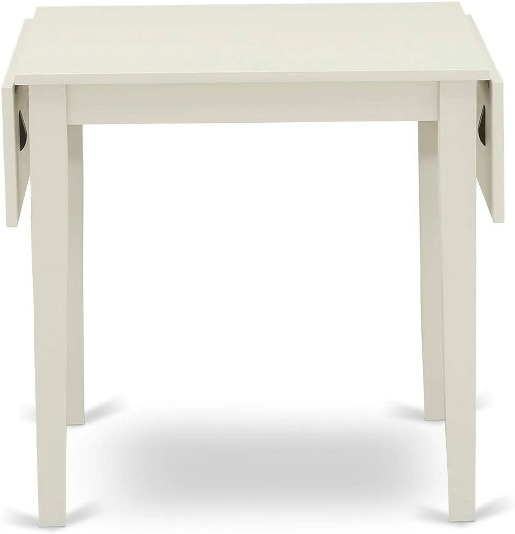 3 Piece Dinette Set with Rectangle Dropleaf Table and 2 Cream Fabric Chairs W616115