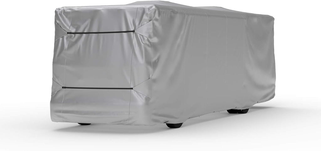 Weatherproof RV Cover for Class A RV 37' - 40' Long with Fleece Lining, Cable Lock, Storage Bag & Wind Straps Q726987