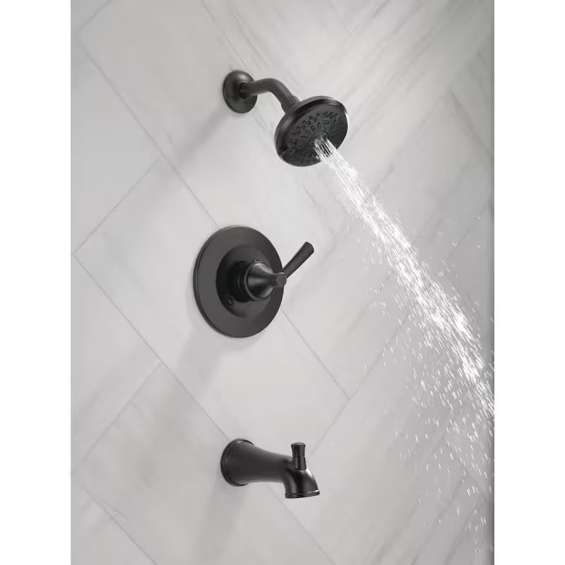 Single-Handle 6-Spray Tub and Shower Faucet in Matte Black P4818