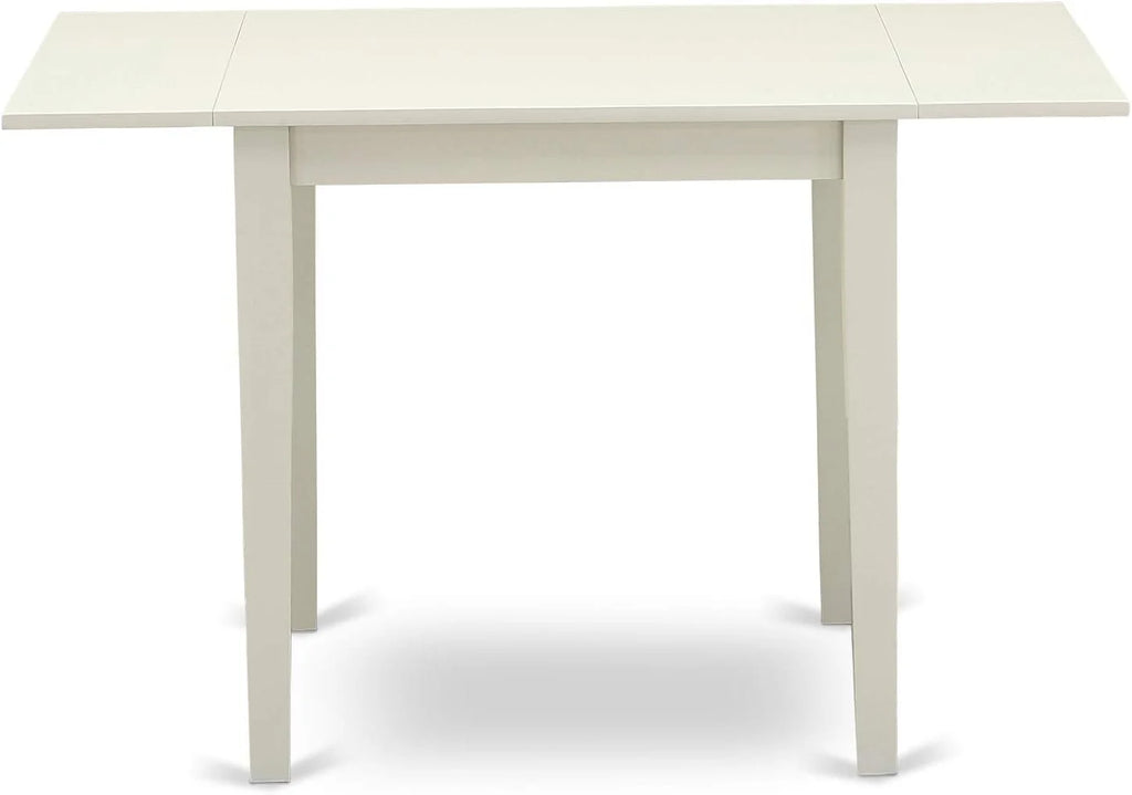 3 Piece Dinette Set with Rectangle Dropleaf Table and 2 Cream Fabric Chairs W616115