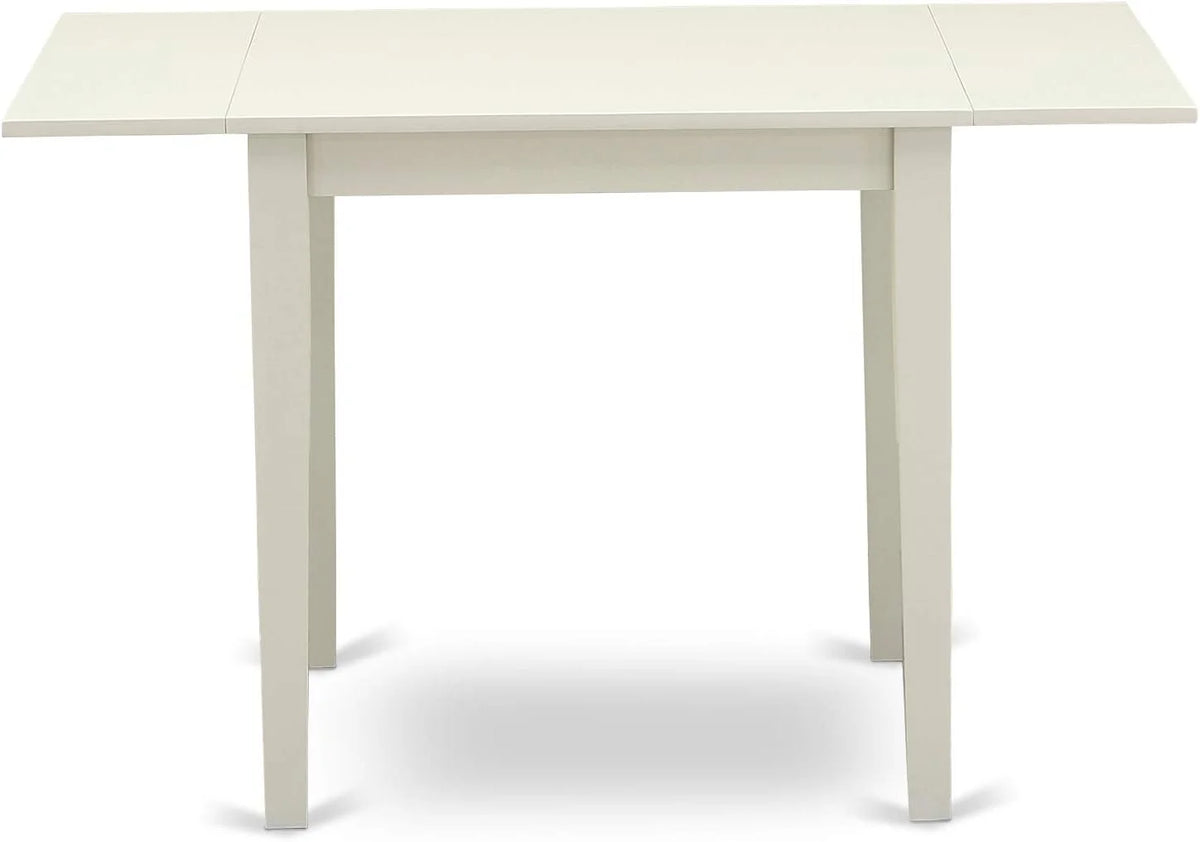 3 Piece Dinette Set with Rectangle Dropleaf Table and 2 Cream Fabric Chairs W616115