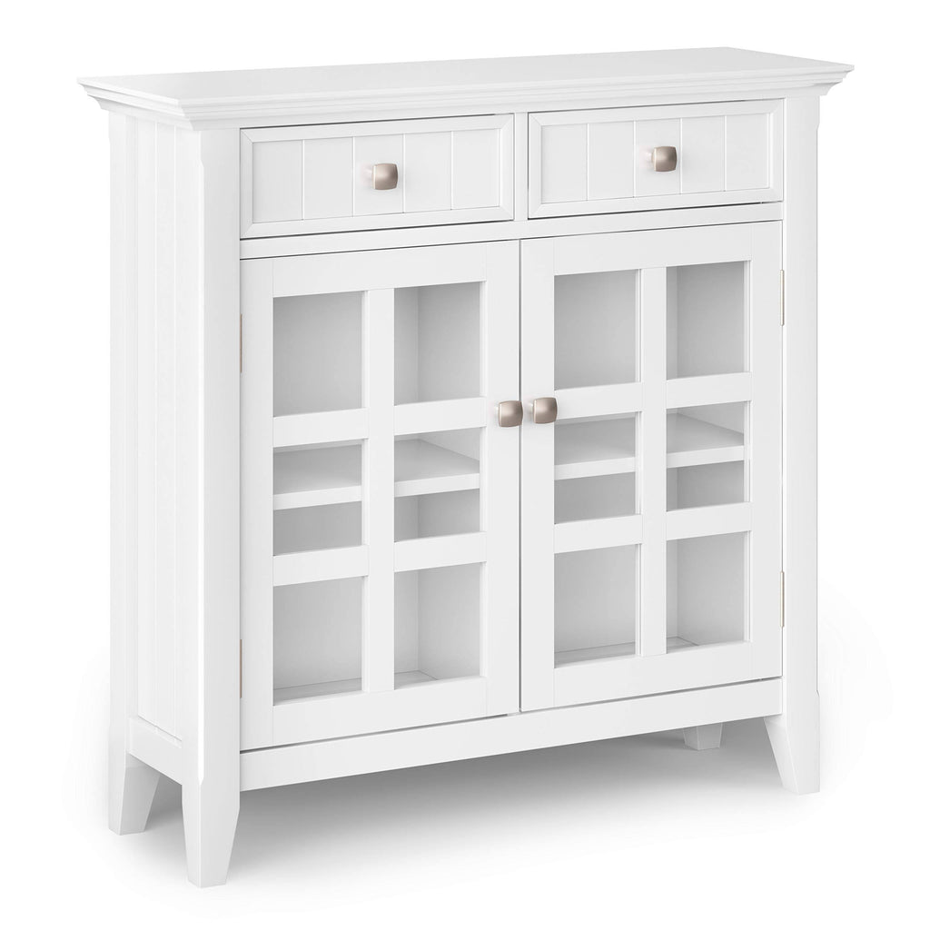 White Solid Wood Entryway Storage Cabinet W228152