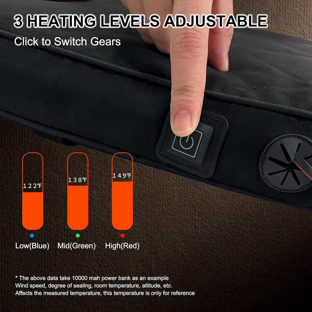 Portable Heated Seat Cushion with 3 Heating Settings Memory Foam O72347