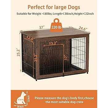 Wooden Dog Crate Furniture with Cushion and Tray E31288