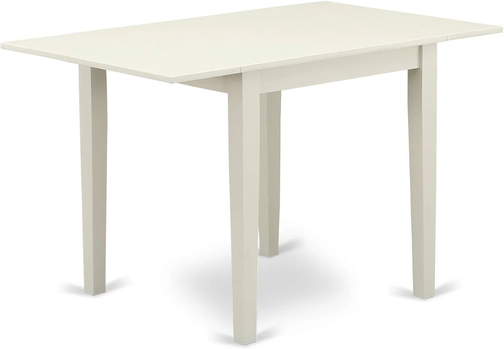 3 Piece Dinette Set with Rectangle Dropleaf Table and 2 Cream Fabric Chairs W616115