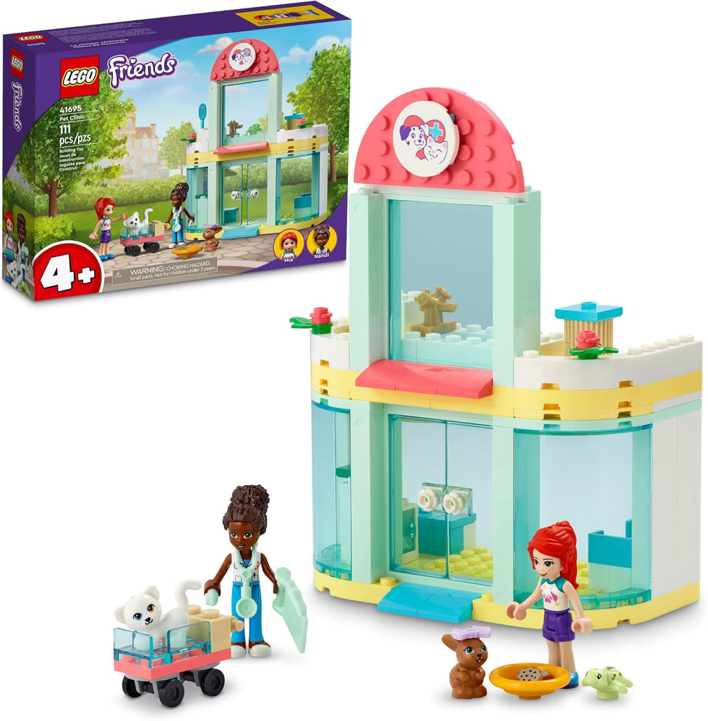 LEGO Friends Pet Clinic Building Kit with 2 Mini-Dolls and Cat and Rabbit Toys (111 Pieces) J7161