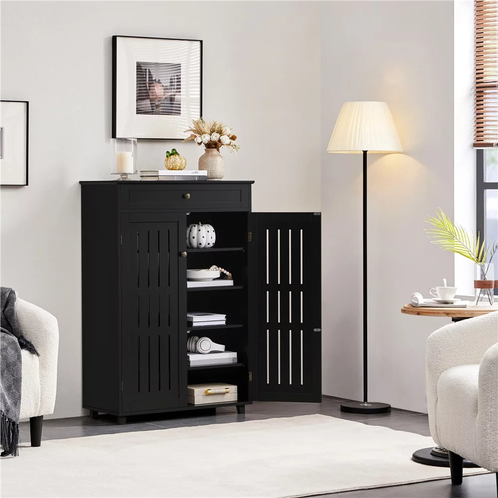 5-Tier Black Shoe Storage Cabinet F63778