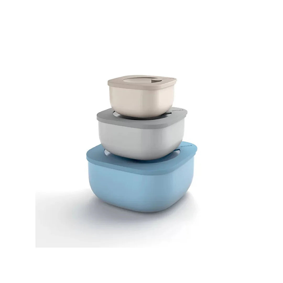 Set of 3 Shallow Airtight Containers A9509