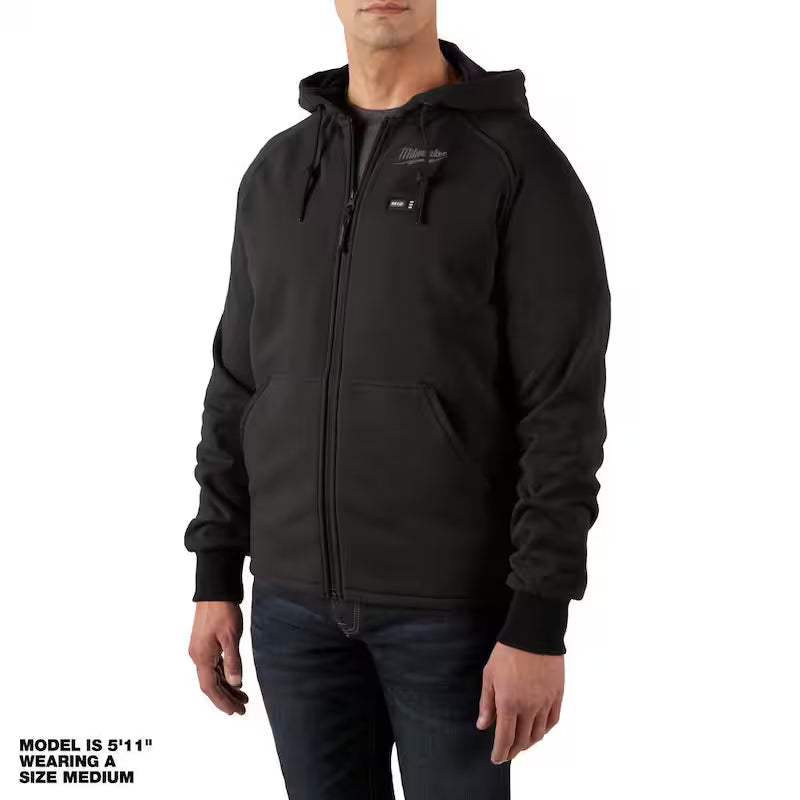 Men's X-Large Black Heated Jacket Hoodie F6328