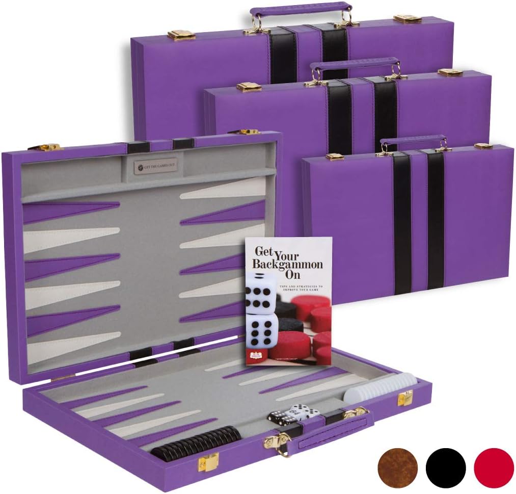 Brown Medium Backgammon Set P124351