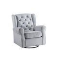 Gray Fabric Swivel Chair with Glider P513477