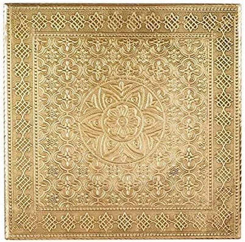 Brass and Wooden Indian Chowki Low Stool J2520