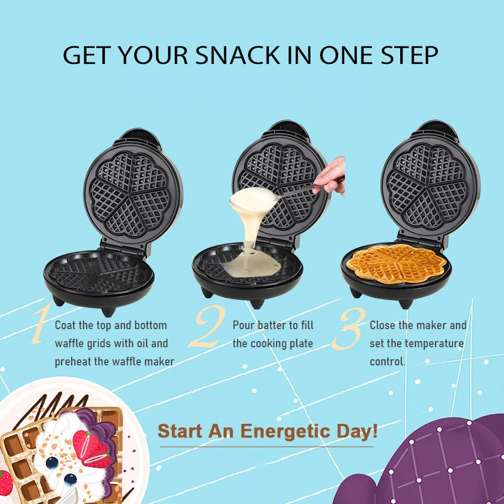 5 Heart-Shaped Waffle Maker Electric Waffle Iron Z529018