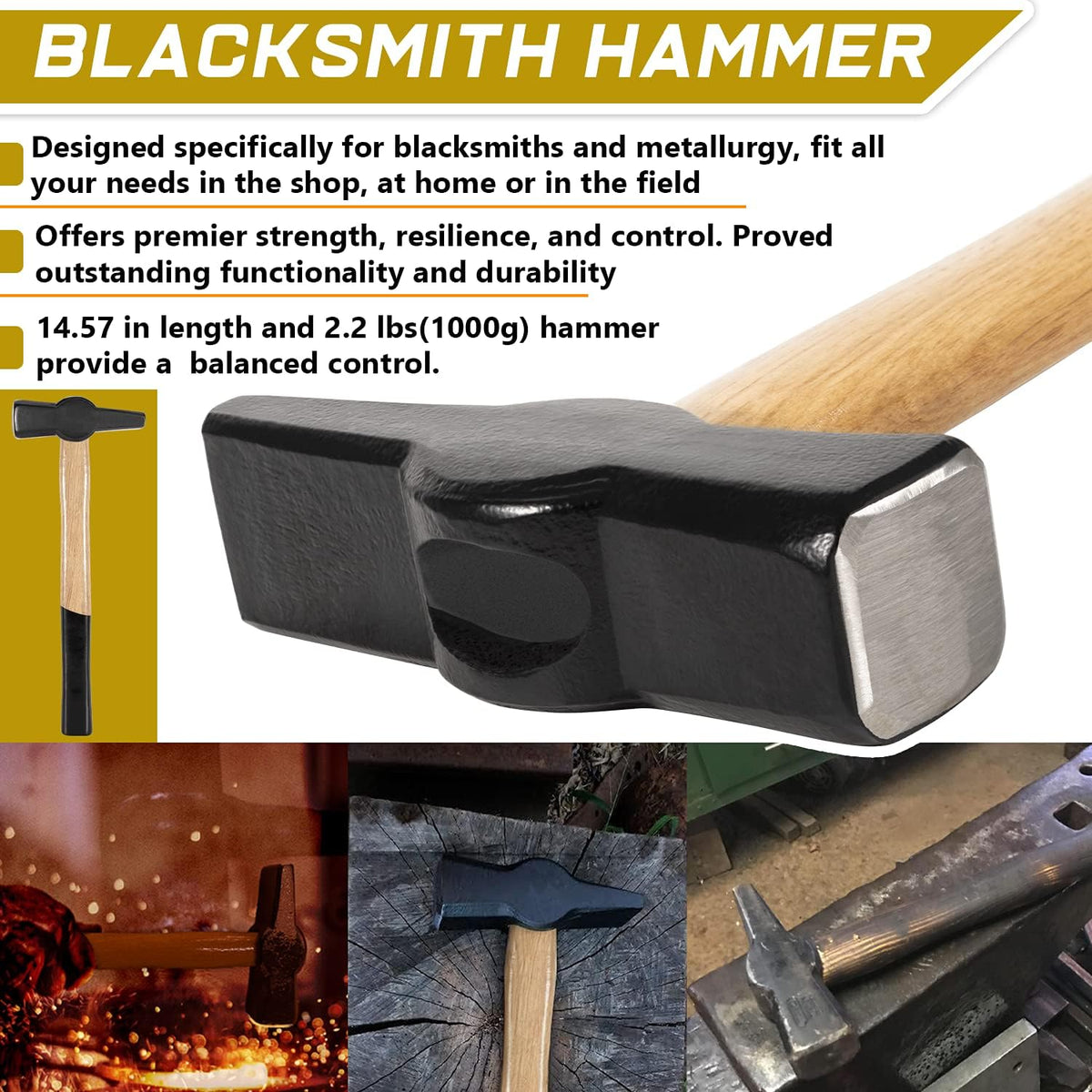 17” Wolf Jaw Tongs and Hammer Tool Set I4430