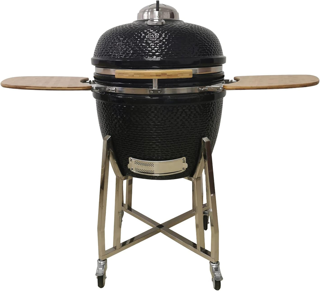 24 Kamado Ceramic Grill with Stainless Steel Cart P767