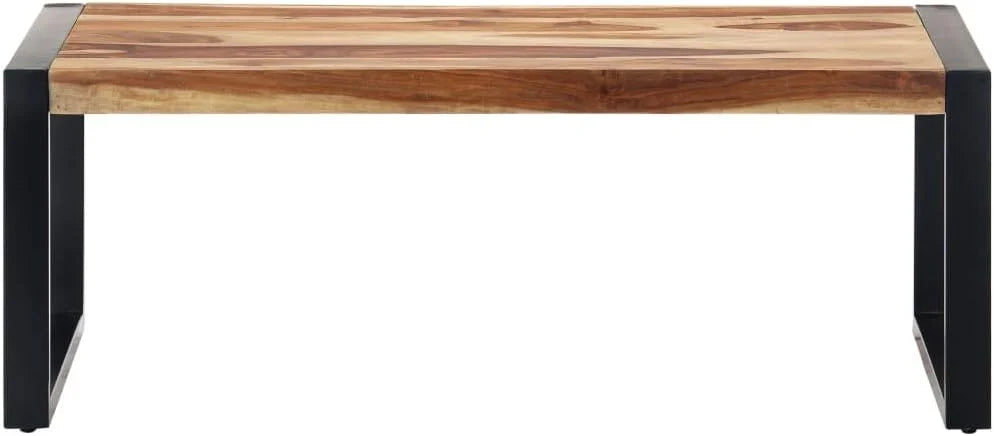 Rectangular Sheesham Wood Coffee Table with Steel Legs W297939