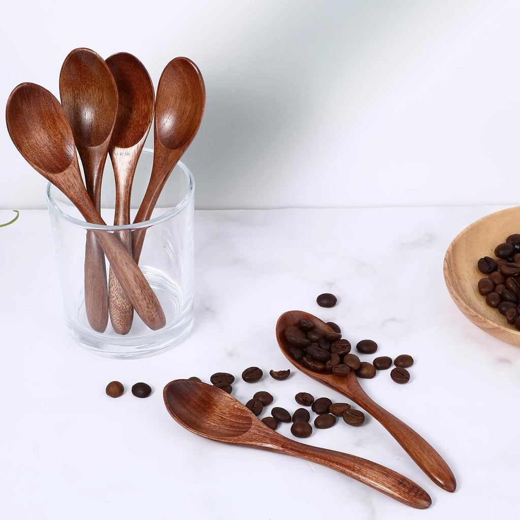 6 Pcs 5.5 Inches Wooden Spoons J8513