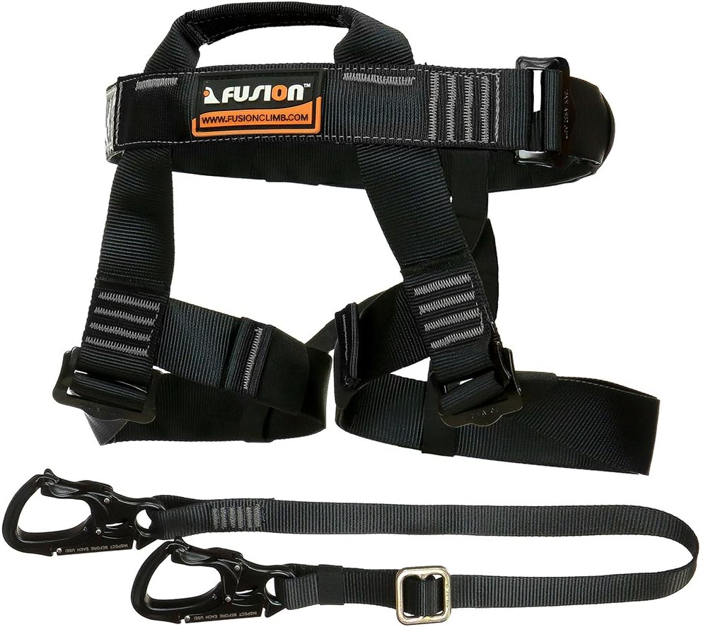 Black Zip Line Kit Harness/Lanyard Bundle E34281