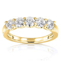 14K Yellow Gold Moissanite Bridal Wedding Band J238