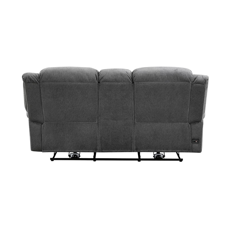 Charcoal Microfiber 2-Piece Power Reclining Sofa Set J5372