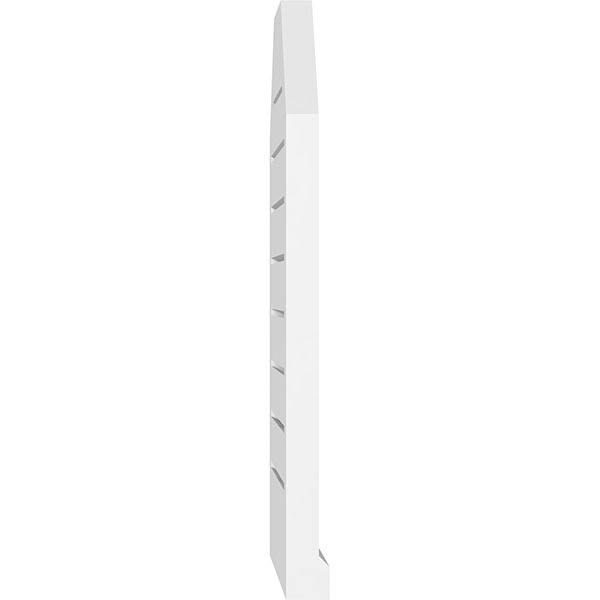 30x22W x 34x22H Octagonal Top Surface Mount PVC Gable Vent with Brickmoul O10891