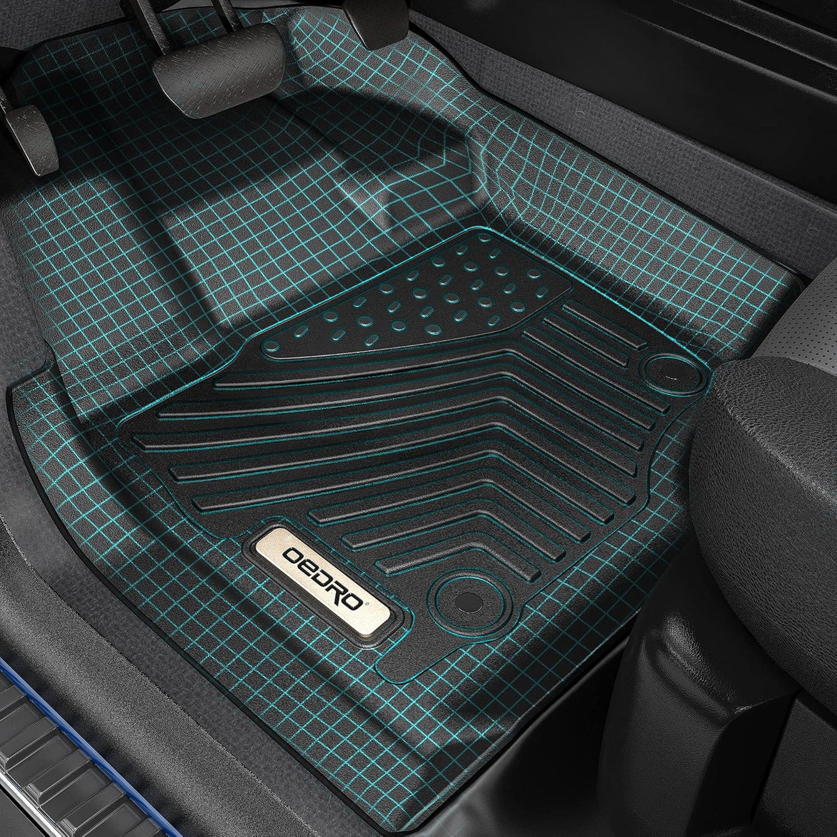Black TPE All Weather Floor Mats D567164