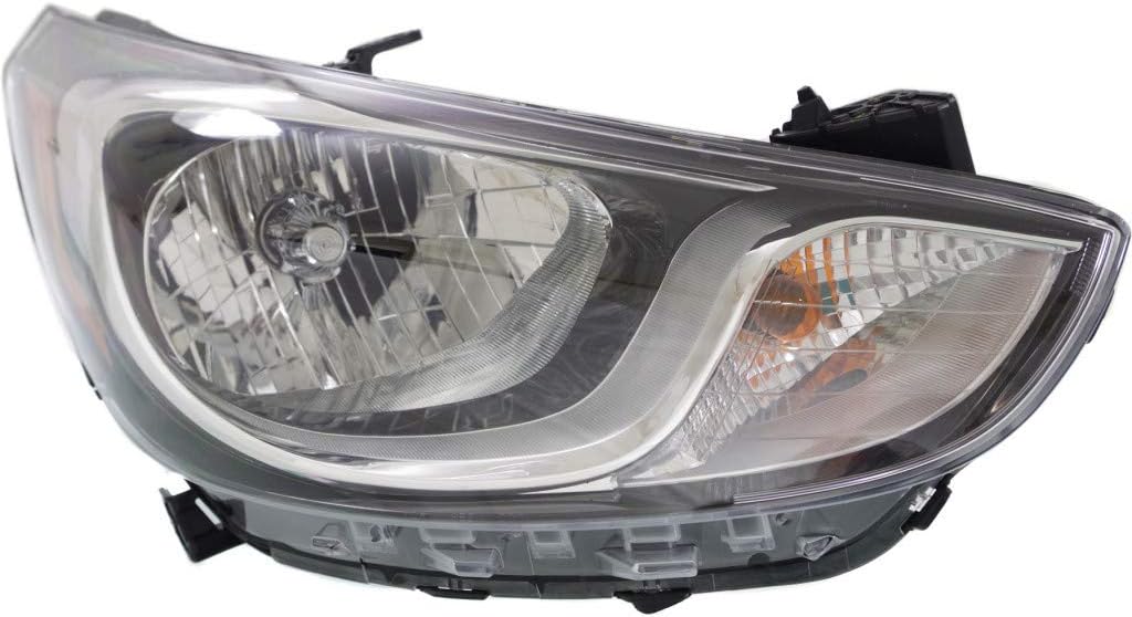 Hyundai Accent Passenger Side Headlight Assembly 2012-2015 N882