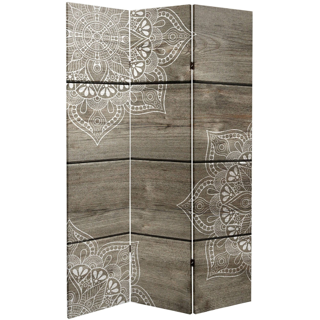 6 ft. Tall Double Sided Mandala Canvas Room Divider S42881