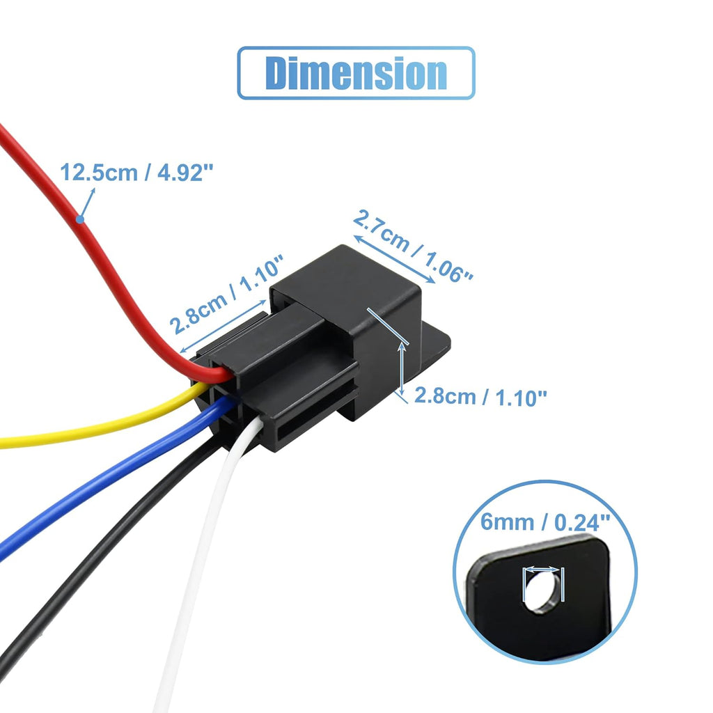 3pcs 5 Pin 48V 40A Car Relay Switch with Harness J630
