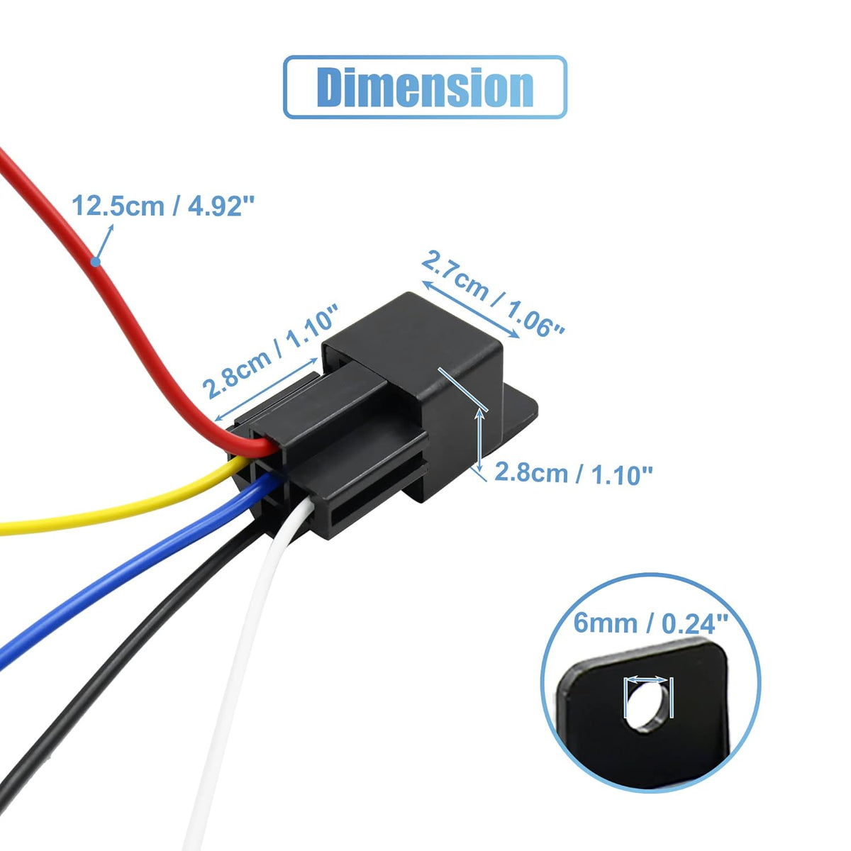 3pcs 5 Pin 48V 40A Car Relay Switch with Harness J630