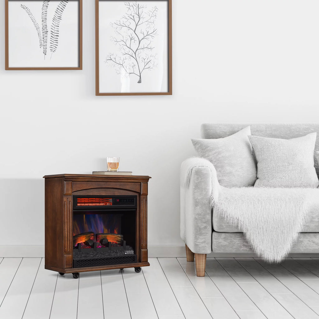 Caramel Birch Electric Fireplace L894