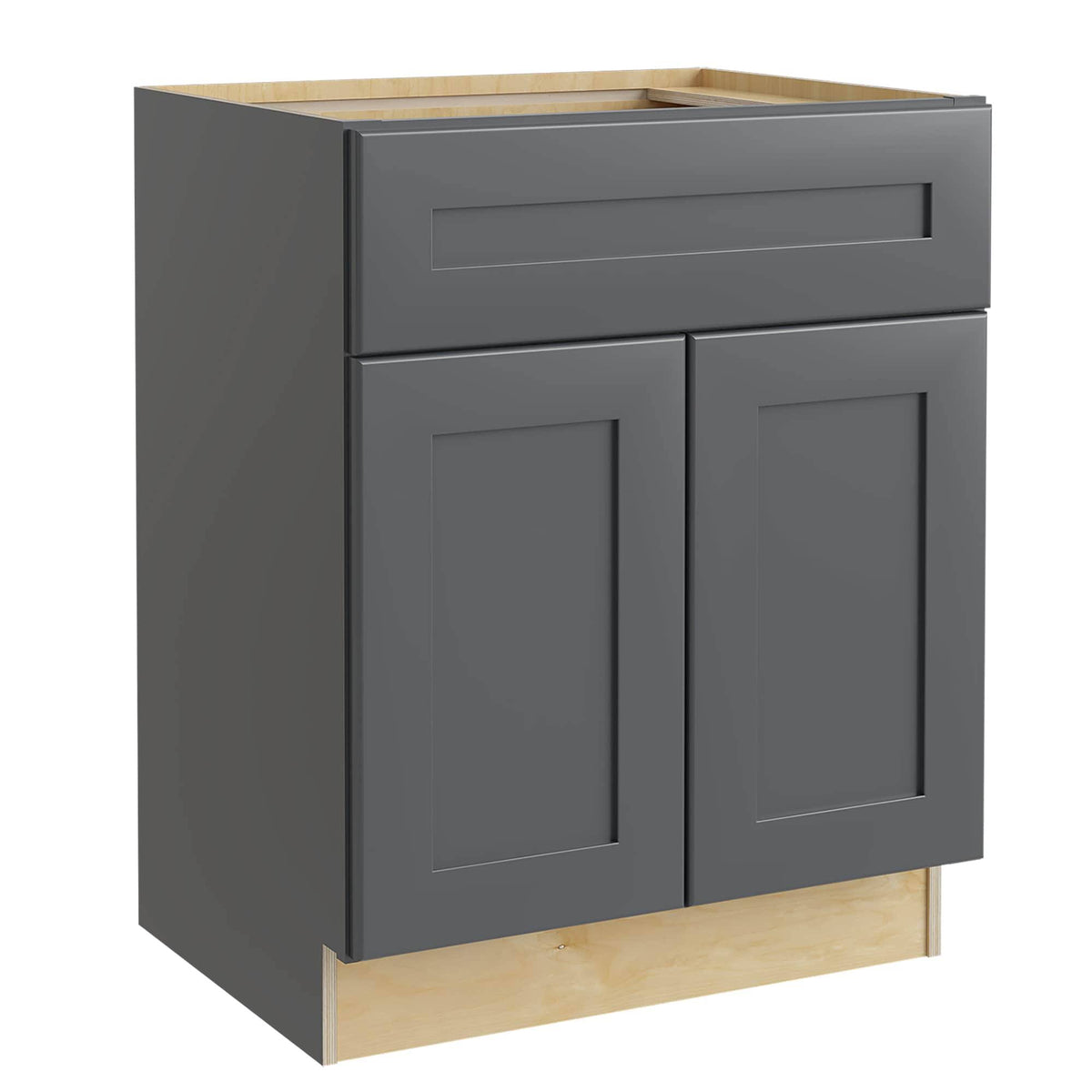 27-in W x 34.5-in H x 21-in D Onyx Painted Base Cabinet U485752