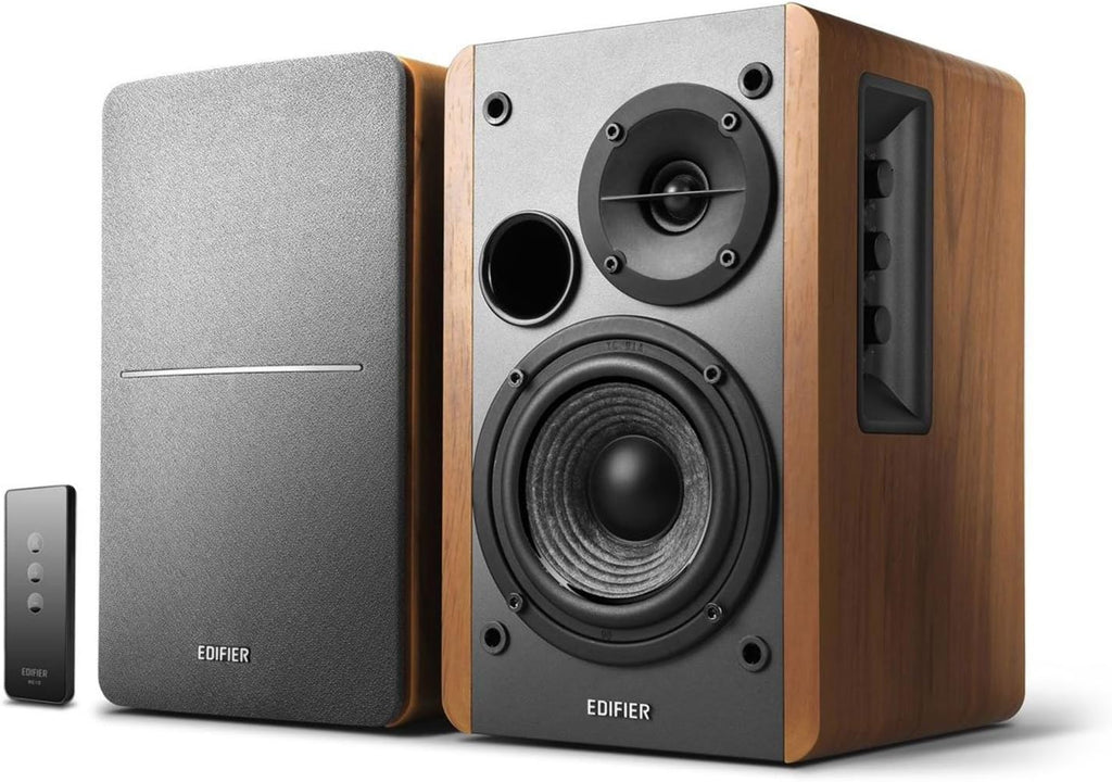 Powered Bookshelf Speakers - 2.0 Active Near Field Monitors - Wooden Enclosure - 42 Watts RMS X2937